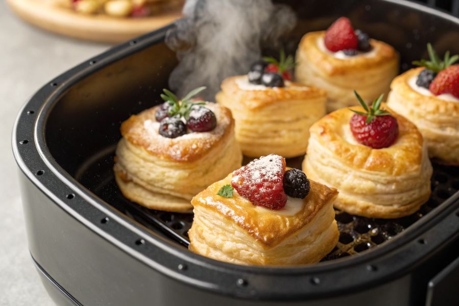 Chrupiące wypieki z ciasta francuskiego w airfryer - szybko i smacznie