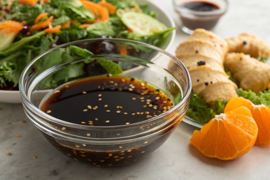 Aromatyczny sos sałatkowy z sosem sojowym - przepis i zastosowanie