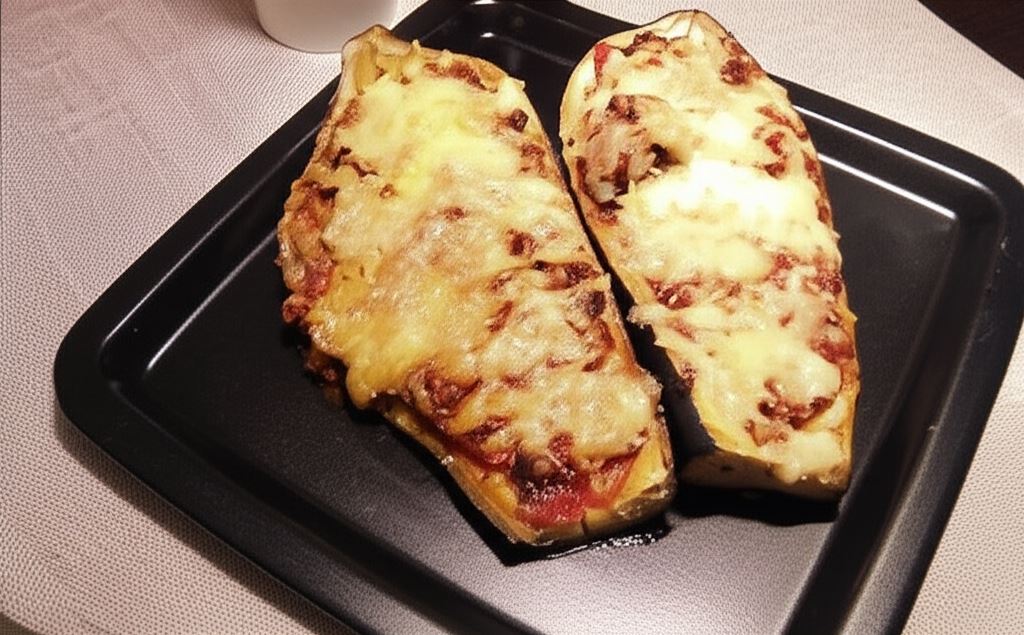 Bakłażan faszerowany mielonym mięsem z indyka