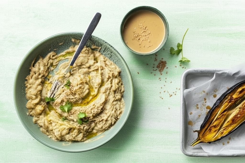 Bakłażan po marokańsku z pastą tahini