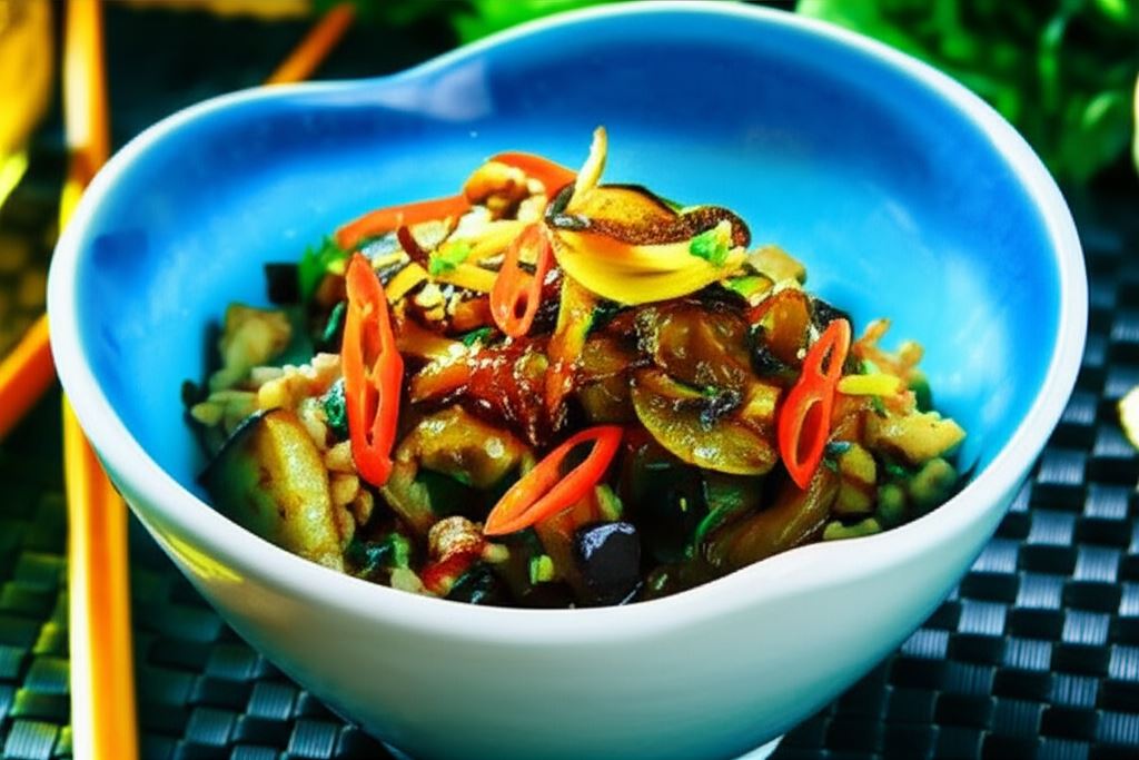 Bakłażan w sosie czosnkowym