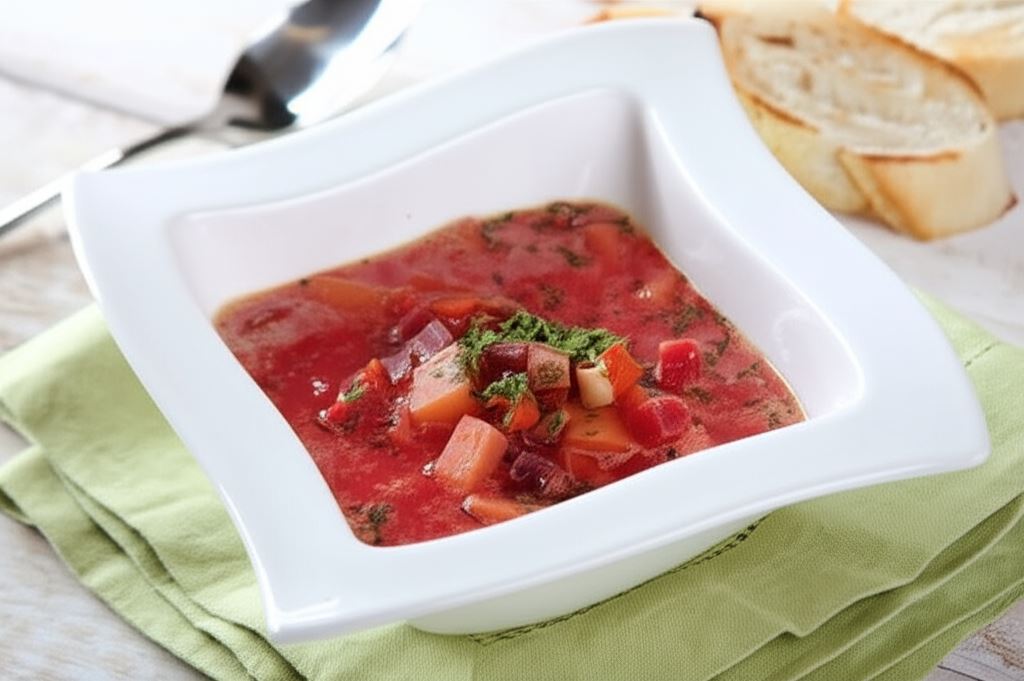 Barszcz ukraiński z mrożonymi warzywami