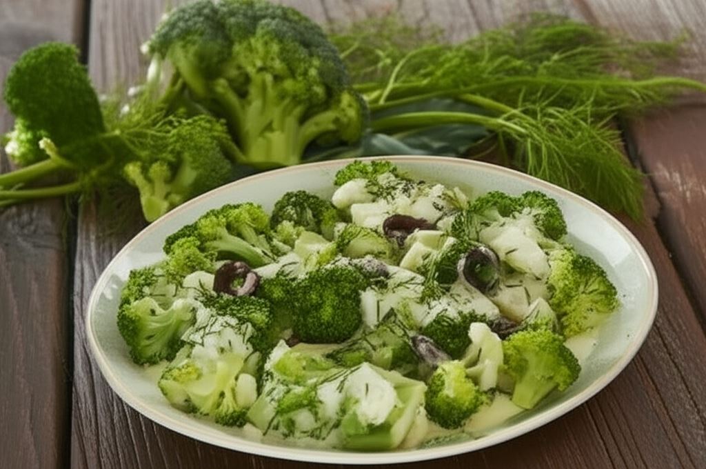 Brokuły w sosie serowym