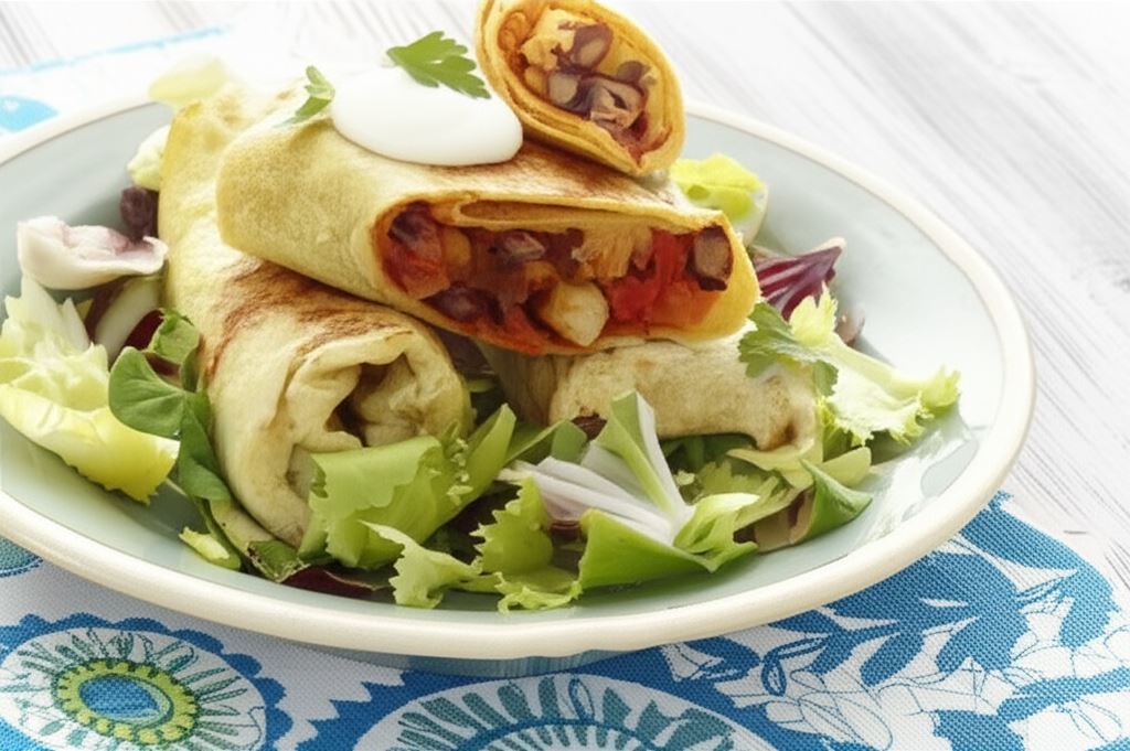 Burritos z kurczakiem i warzywami