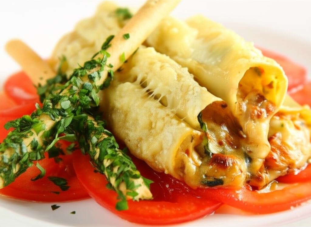Cannelloni serowe ze szpinakiem