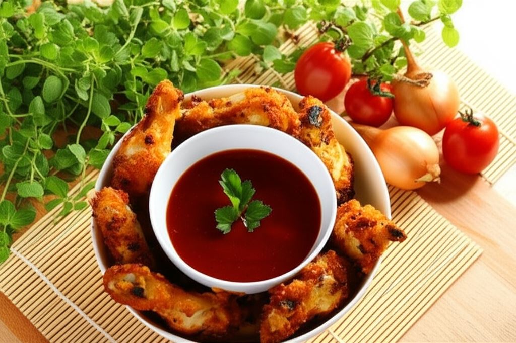 Chrupiące skrzydełka z kurczaka z dipem BBQ