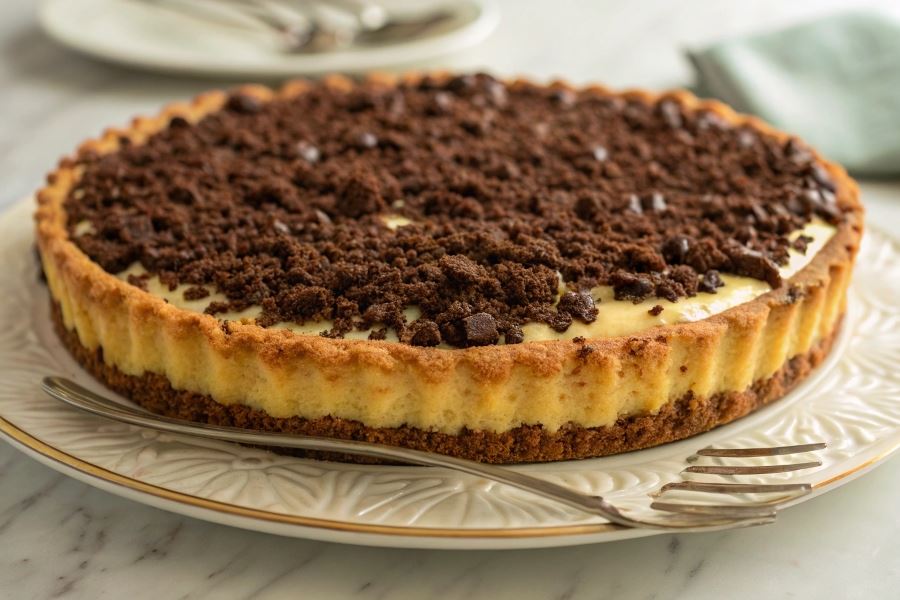 Ciasto nadziewane z kruszonką czekoladową