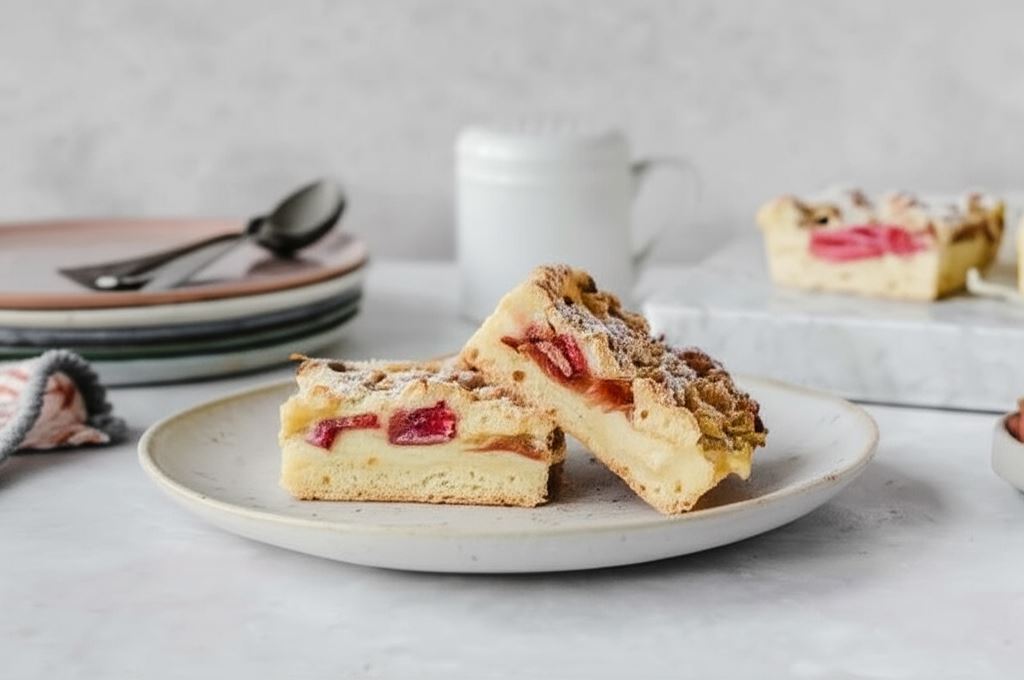 Ciasto z rabarbarem i budyniem