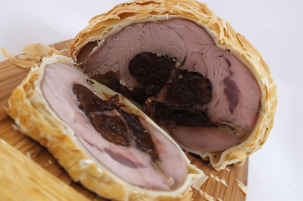 Cielęcina ze śliwkami w cieście francuskim