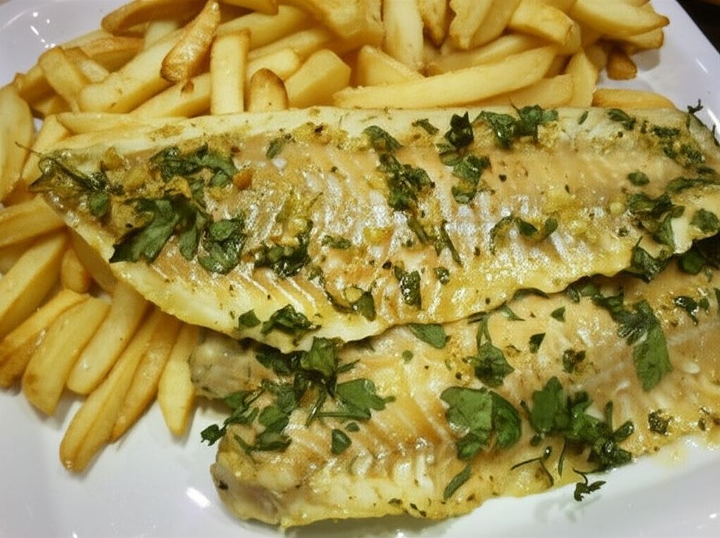 Cytrynowa ryba z masłem i pietruszką