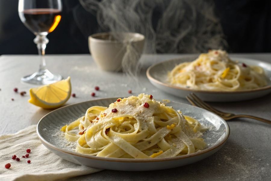 Cytrynowe tagliatelle z mascarpone