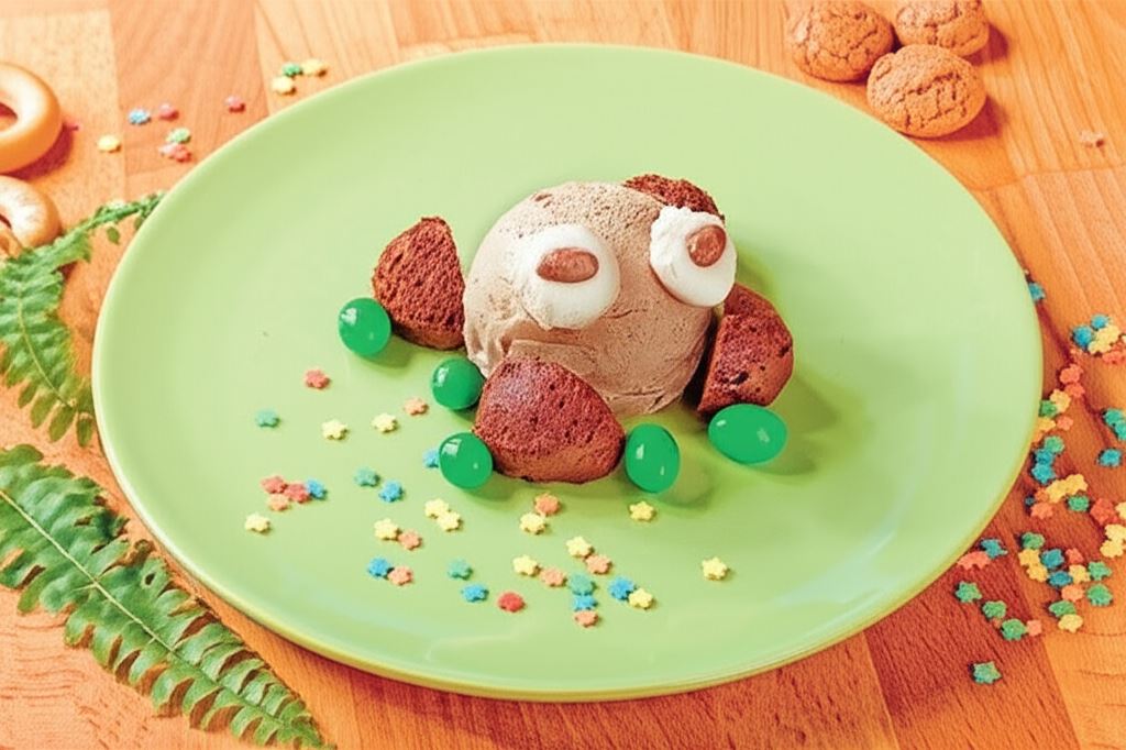 Czekoladowa żabka z lodami