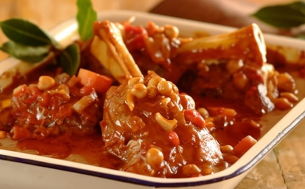 Duszona jagnięcina z winem w rozmarynie