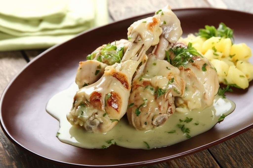 Duszone pałki z kurczaka w sosie własnym