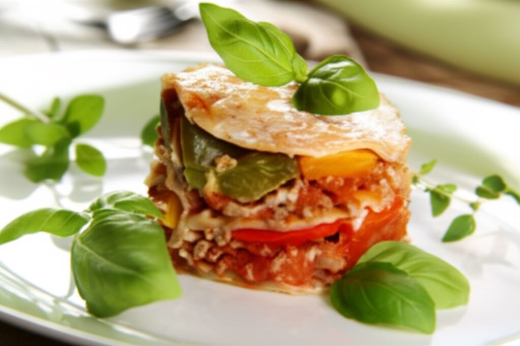 Extra ostra lasagne z grillowaną papryką