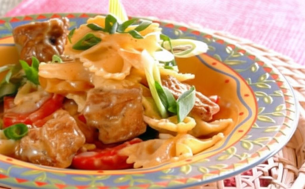 Farfalle z kurczakiem