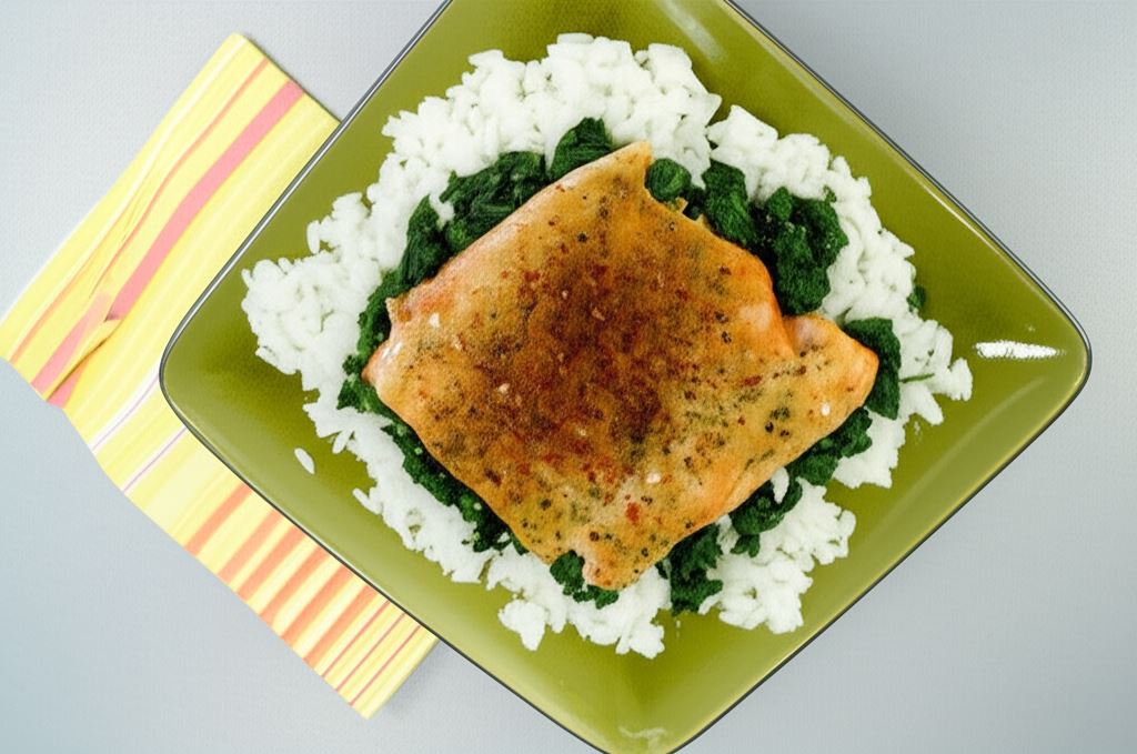 Filet z pstrąga ze szpinakiem