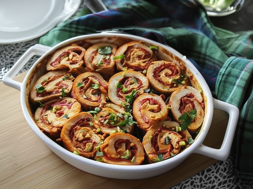 Fit roladki z kurczaka z pieczoną papryką i serem