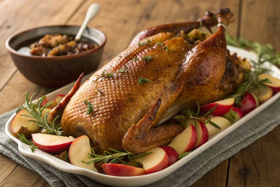 Gęś faszerowana jabłkami