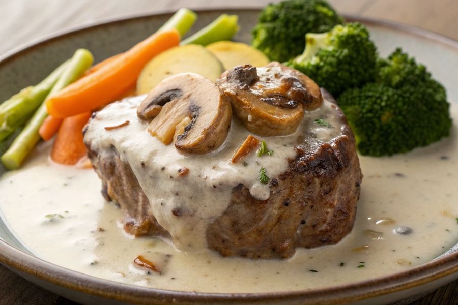 Gicz cielęca w sosie śmietanowym