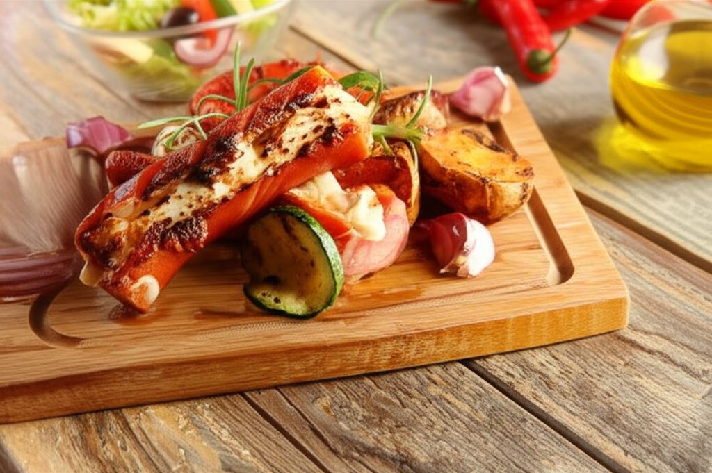 Grillowane kiełbaski z serem feta