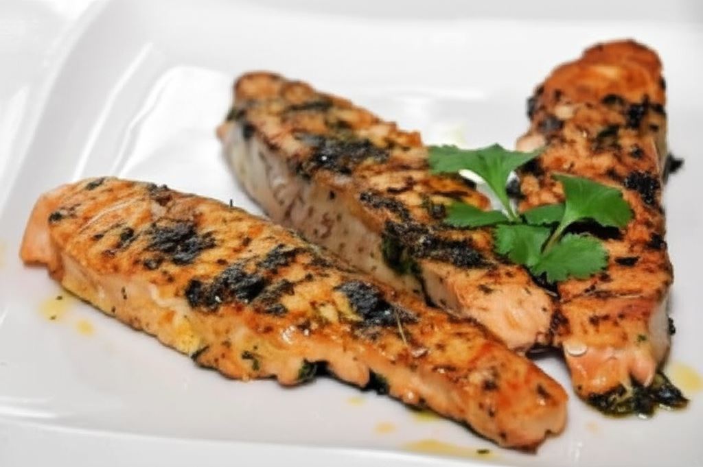 Grillowany łosoś w ziołach