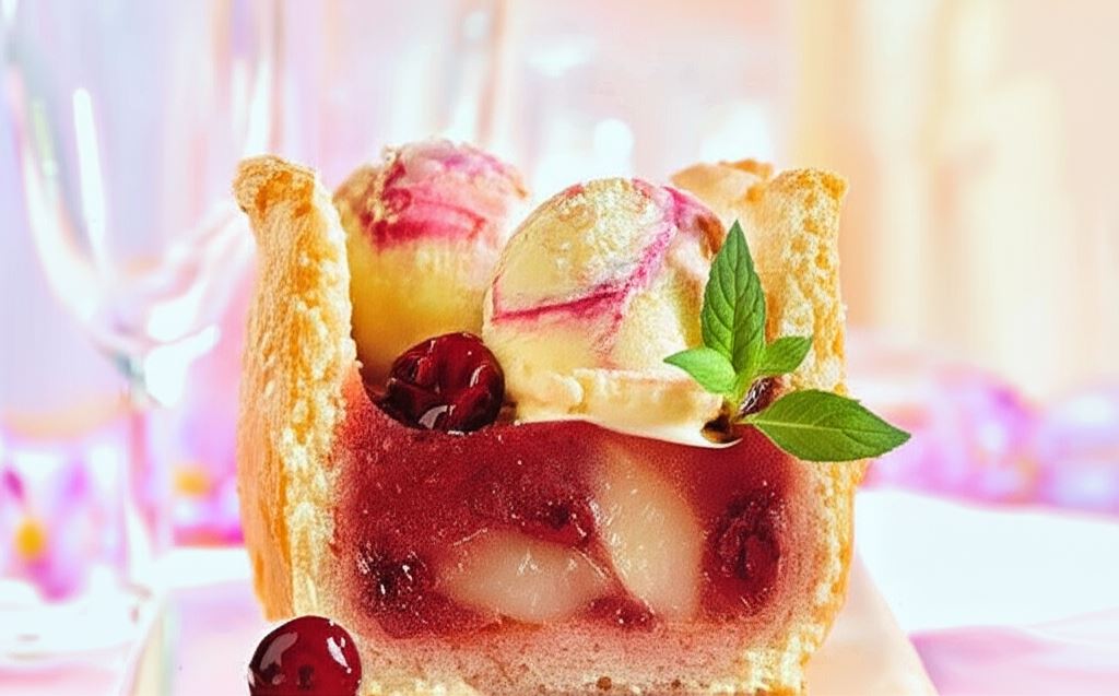 Gruszkowy smakołyk z lodami