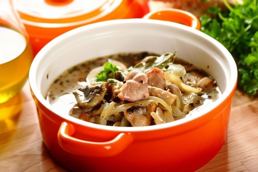 Gulasz wieprzowy z pieczarkami