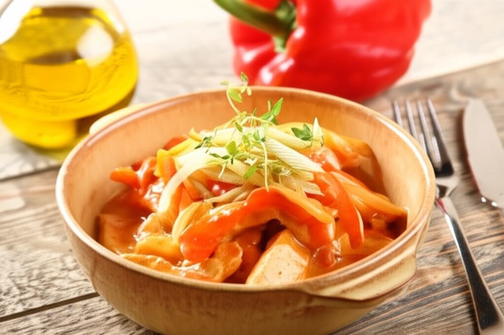 Gulasz z kurczaka z papryką