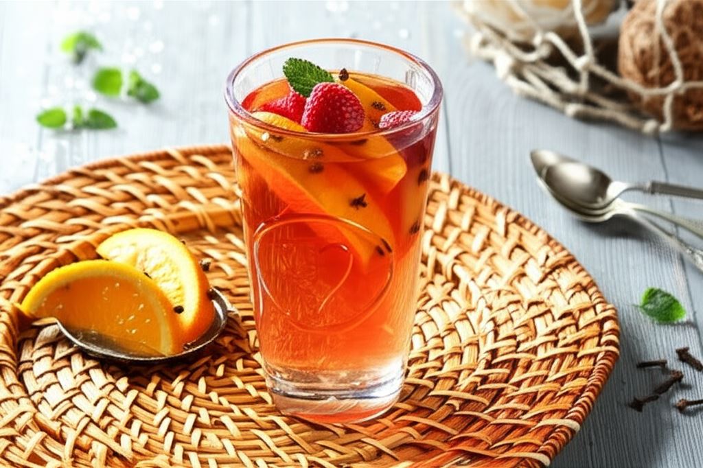 Herbata z sokiem malinowym