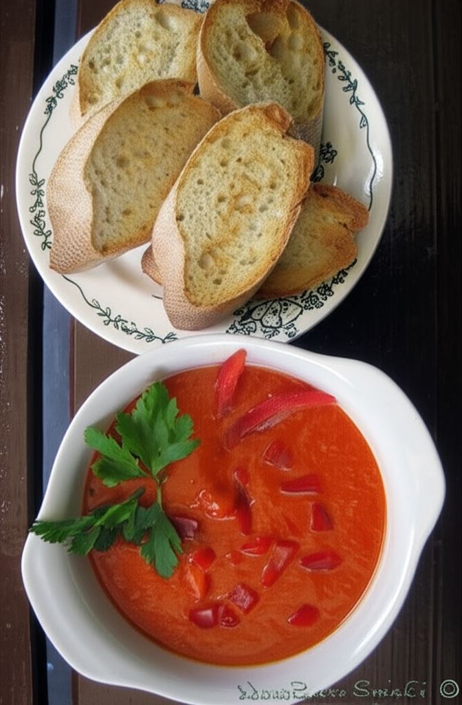 Hiszpański chłodnik z papryki