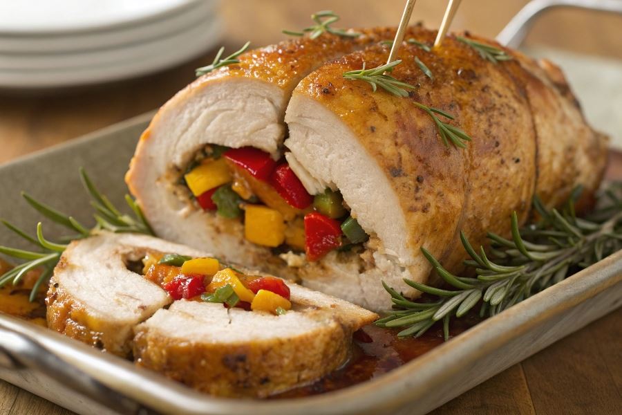 Indyk faszerowany papryką