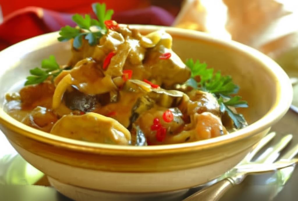 Jagnięcina z bakłażanem w sosie curry