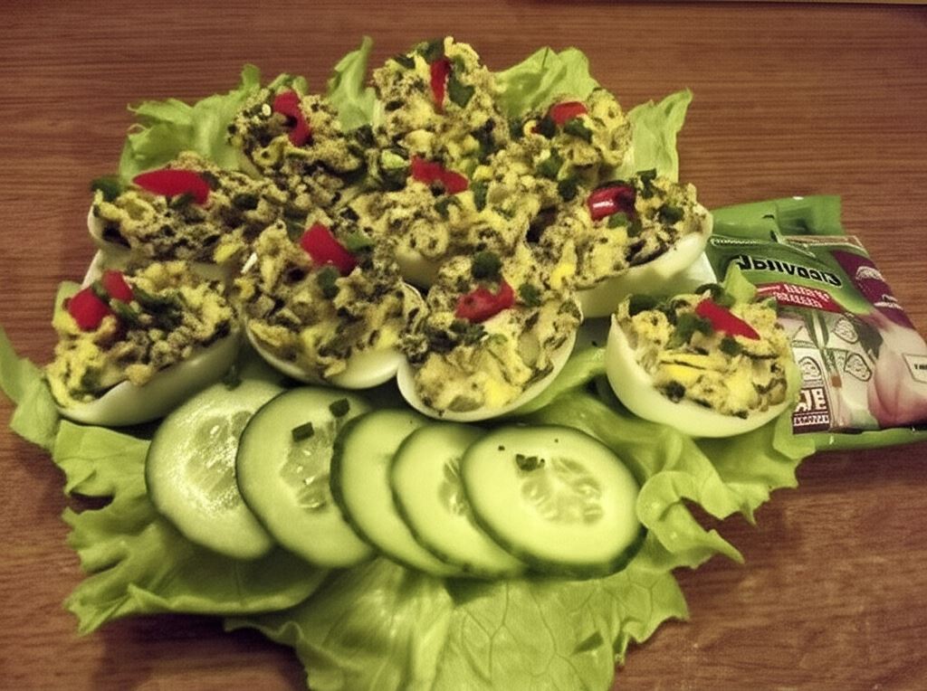 Jajka z pieczarką i szynką