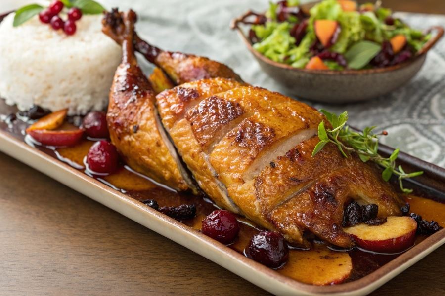 Kaczka pieczona po królewsku