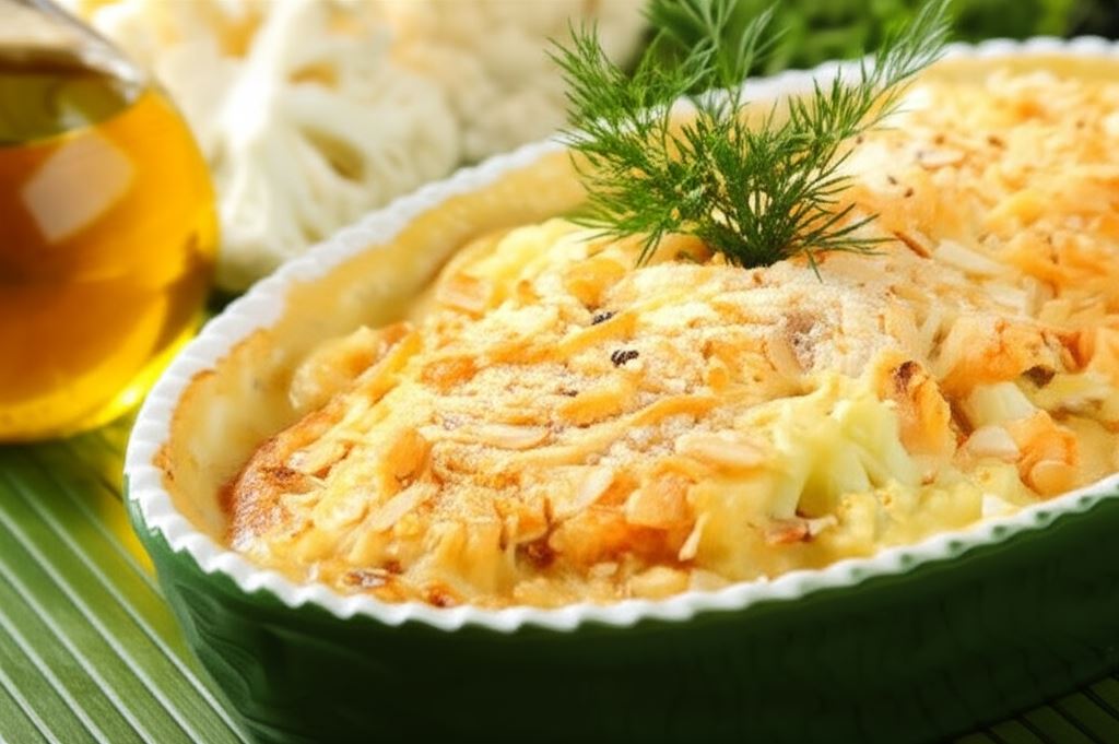 Kalafior w sosie śmietanowo-serowym