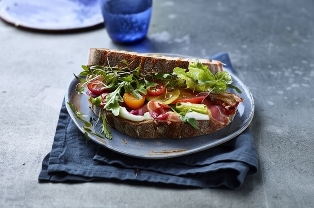 Kanapka BLT z pieczonym boczkiem