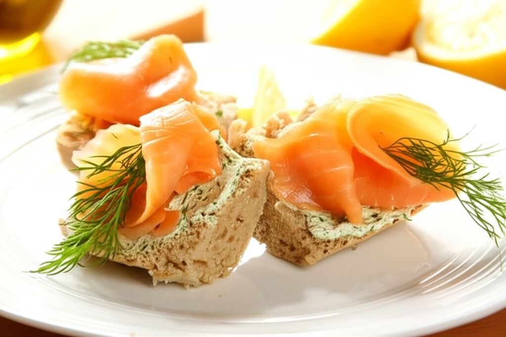 Kanapka z łososiem i kremowym serkiem