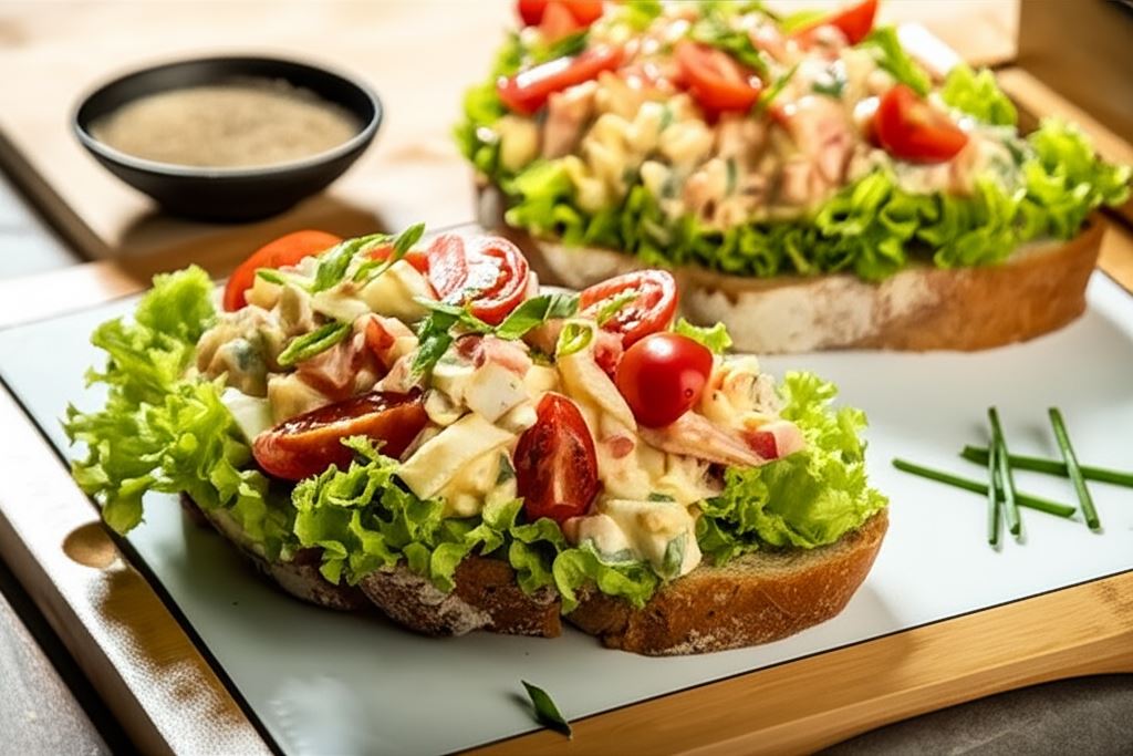 Kanapki z pastą jajeczną ze szczypiorkiem