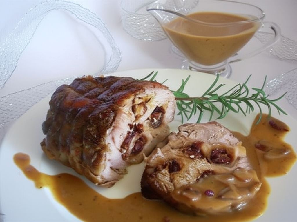 Karczek pieczony z żurawiną