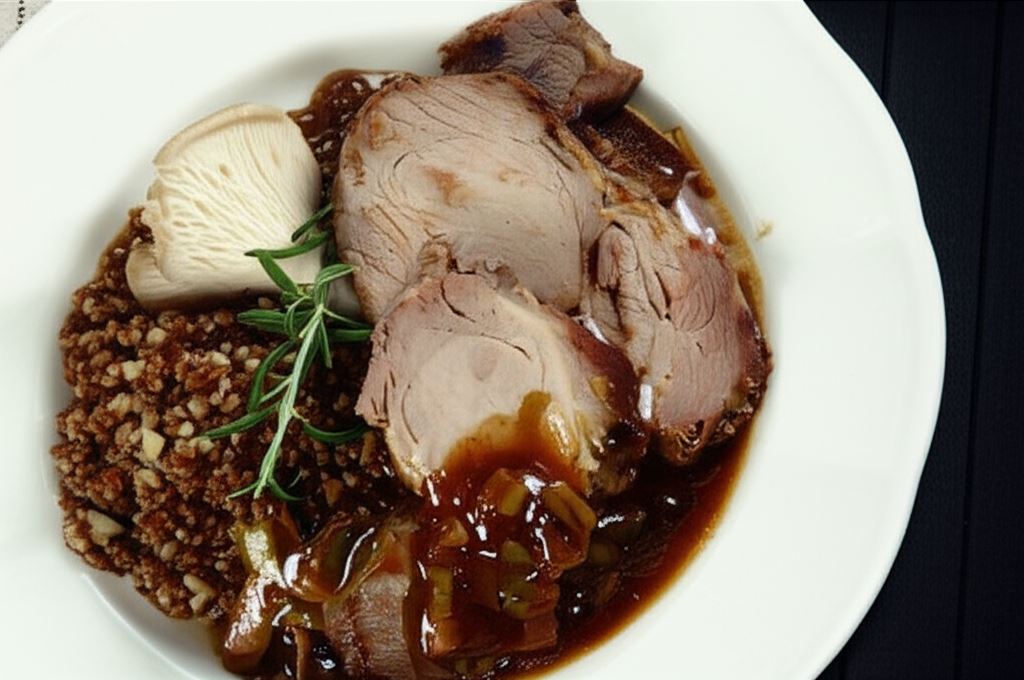 Karkówka w sosie grzybowym