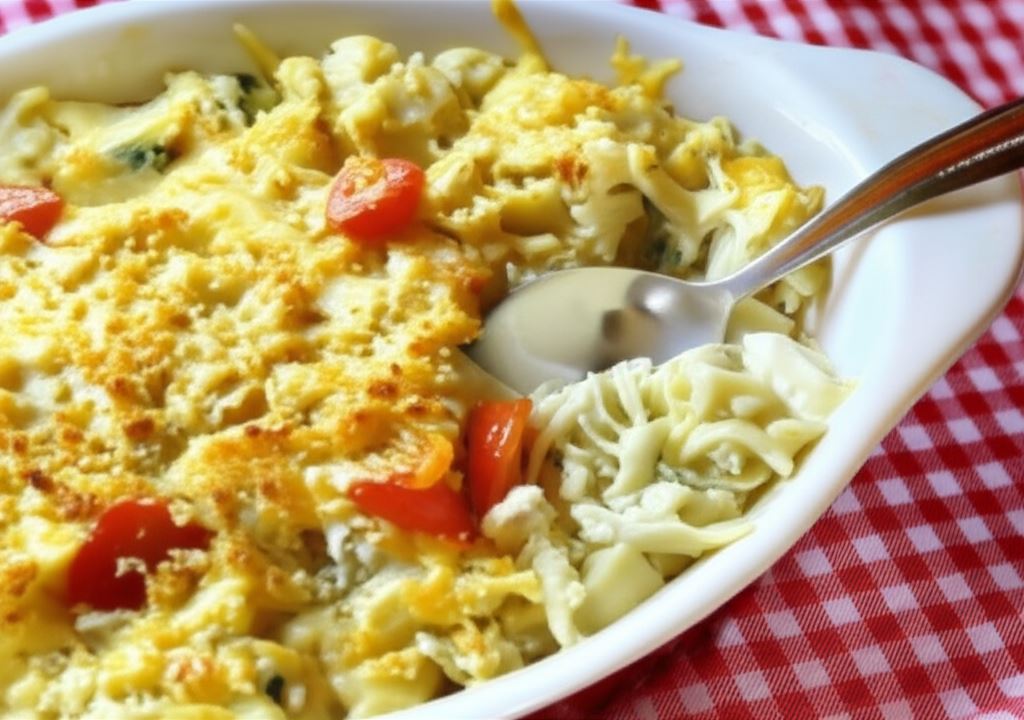 Kawalerska zapiekanka z makaronem