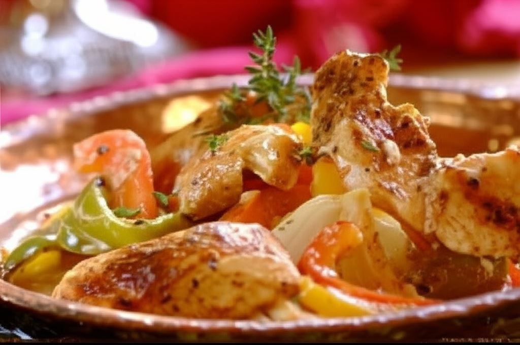 Kawałki kurczaka z warzywami