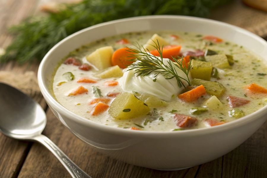 Klasyczna zupa ogórkowa
