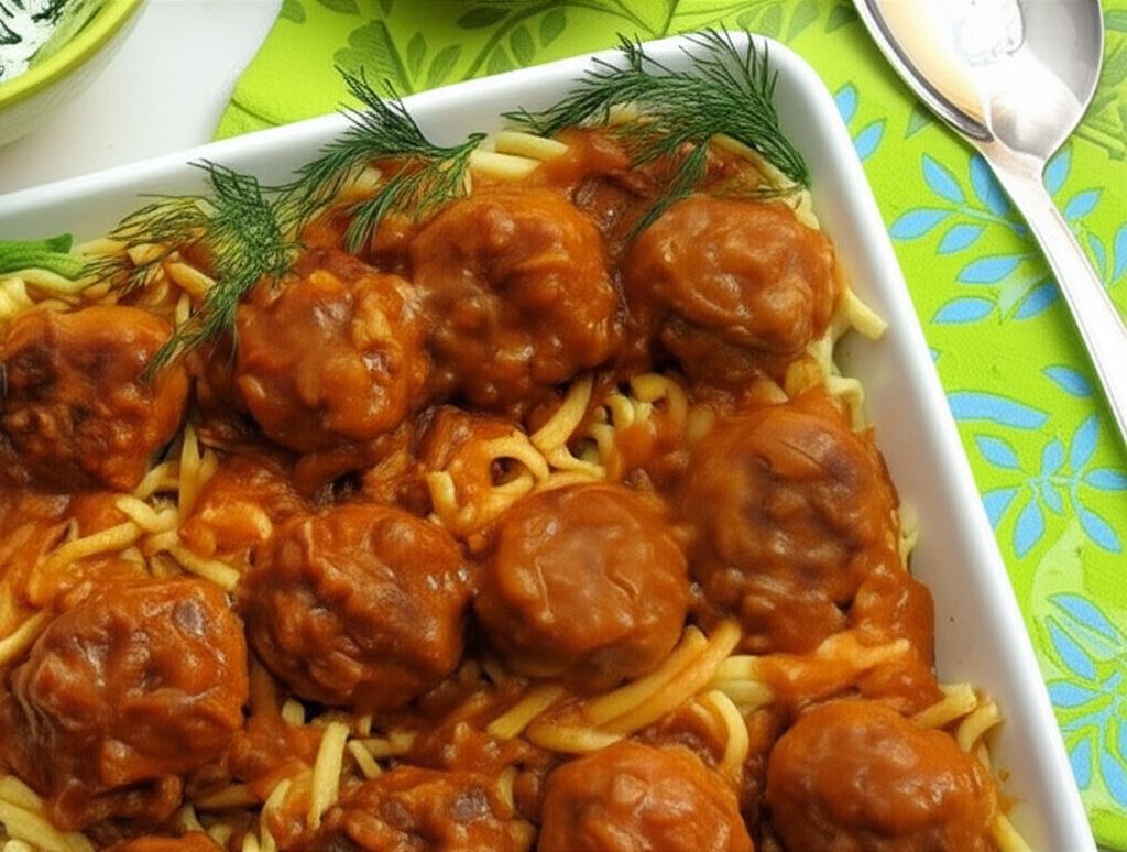 Klopsiki musztardowe ze speatzlami