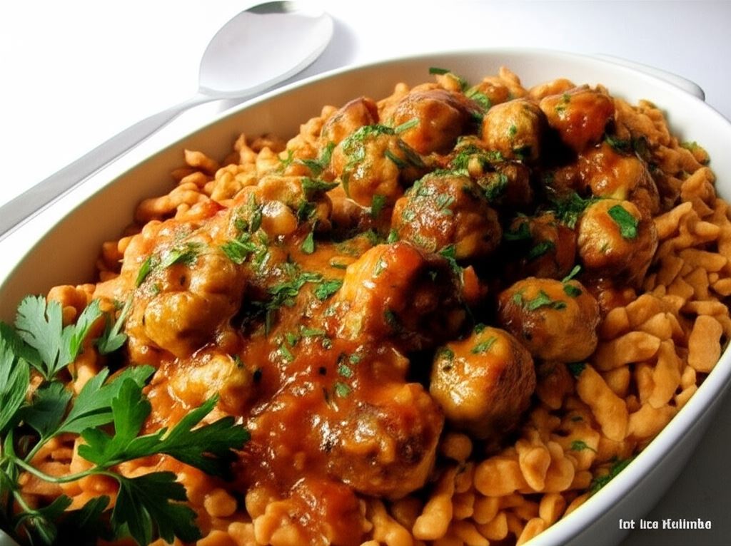 Klopsiki wieprzowe w sosie z pomidorami