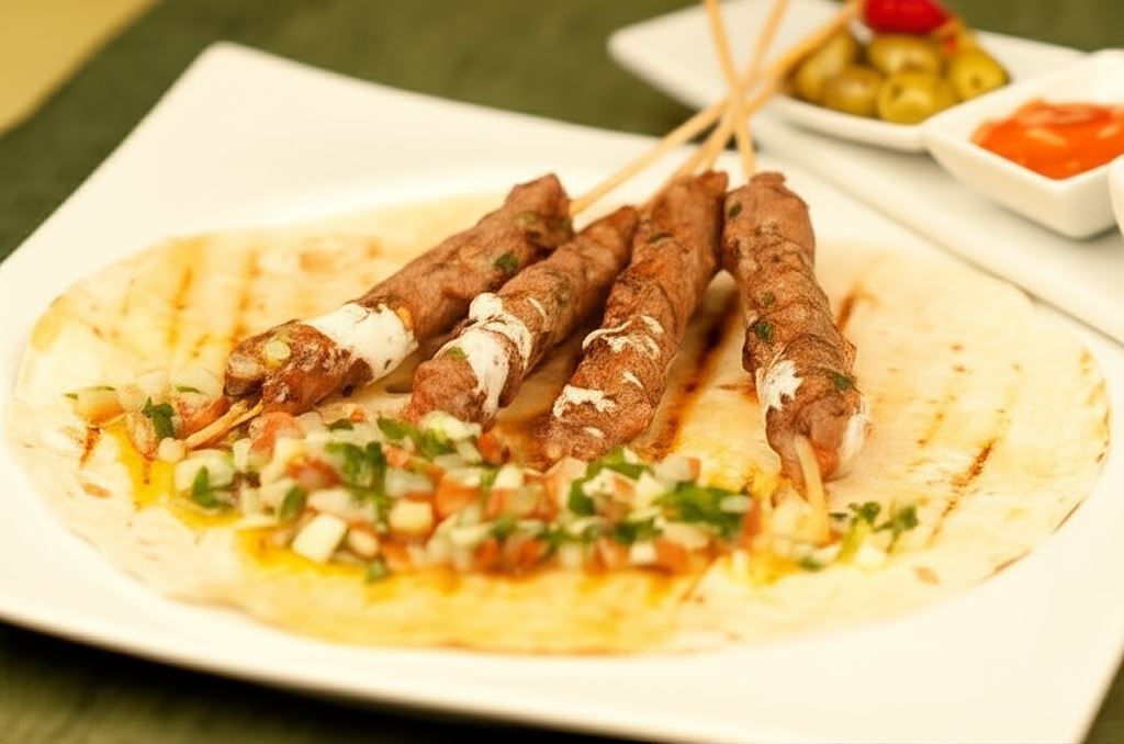 Kofta kebab z sałatką Fatush