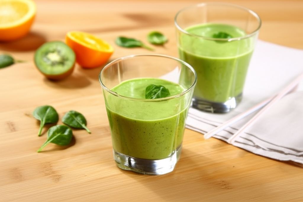 Koktajl owocowy ze szpinakiem