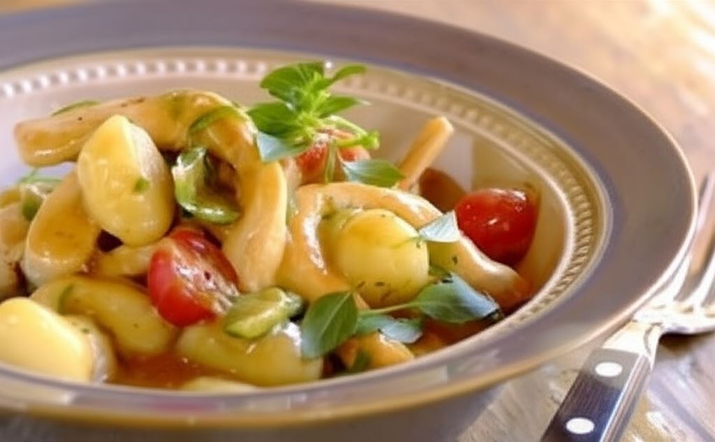 Kopytka z pesto z suszonych pomidorów