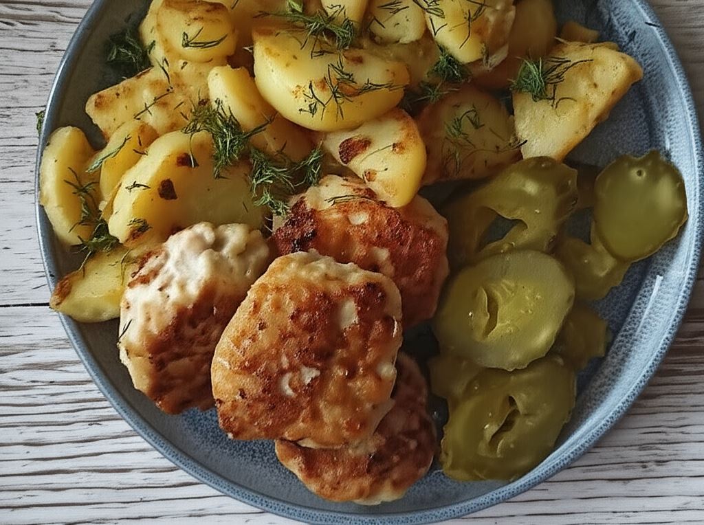 Kotleciki drobiowe z delikatną nutą kurkową